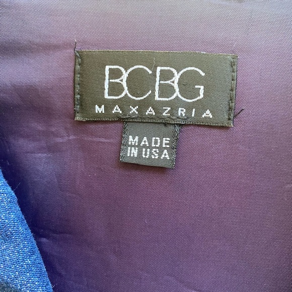 BCBG vintage Jean jacket SZ LRG - Picture 7 of 8